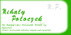 mihaly poloczek business card